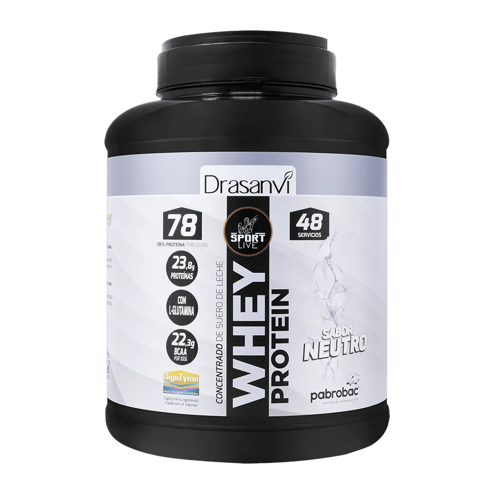Whey Protein Concentrada Neutro 1450G Sport Live Drasanvi