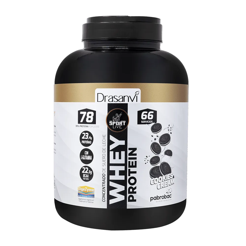 Whey Protein Concentrada Cookies And Cream 2Kg Sport Live Drasanvi