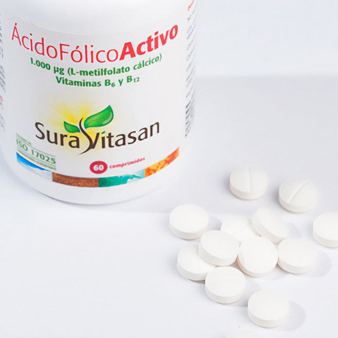 Ácido Fólico Activo 1.000 µg – L-Metilfolato + B6 + B12 (60 comp.)
