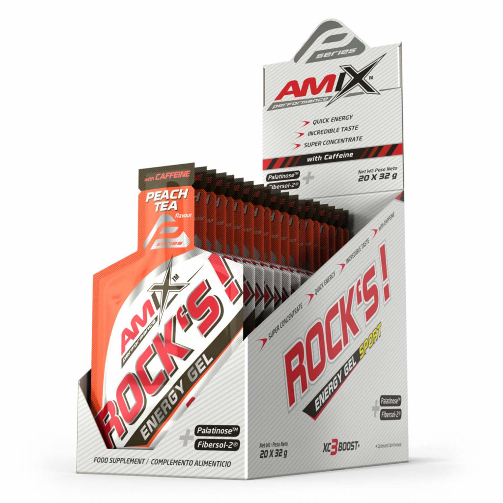 Rock's Gel con cafeína té melocotón Amix