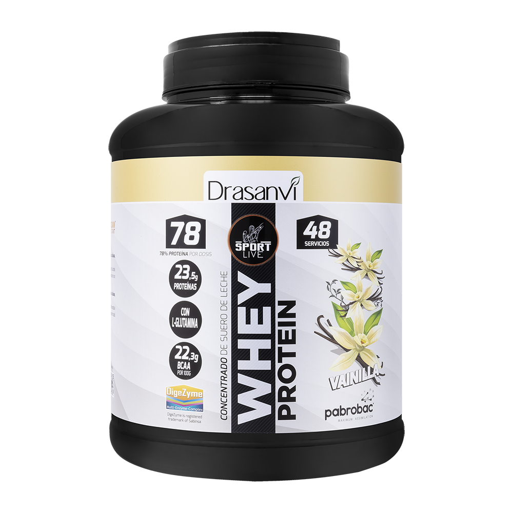 Whey Protein Concentrada Vainilla 1450G Sport Live Drasanvi