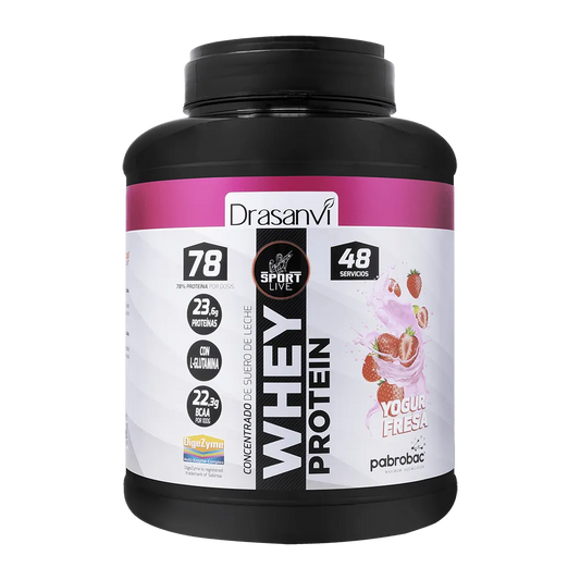 Whey Protein Concentrada Yogur Fresa 1450G Sport Live Drasanvi
