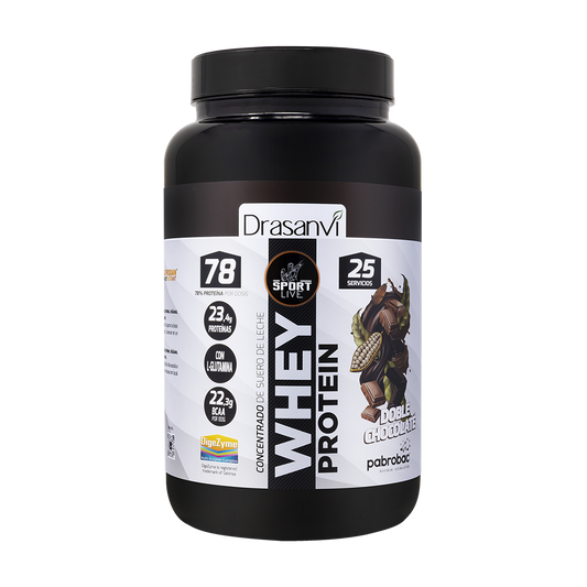 Whey Protein Concentrada Doble Chocolate 750G Sport Live Drasanvi