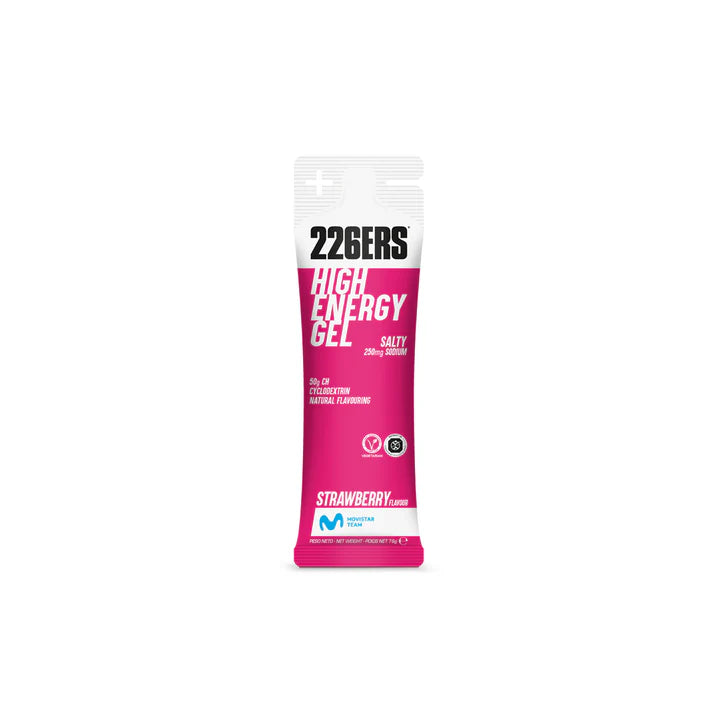 HIGH ENERGY GEL 45GR - Fresa Salada con Cafeína 150mg