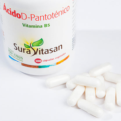 Ácido D-Pantoténico 500 mg – Vitamina B5 (100 cápsulas)