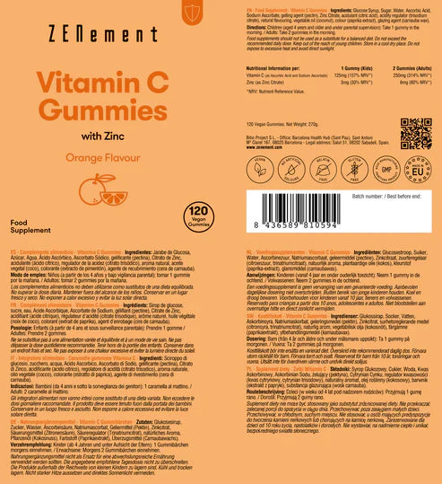 Gummies Vitamina C con Zinc - 120 gominolas