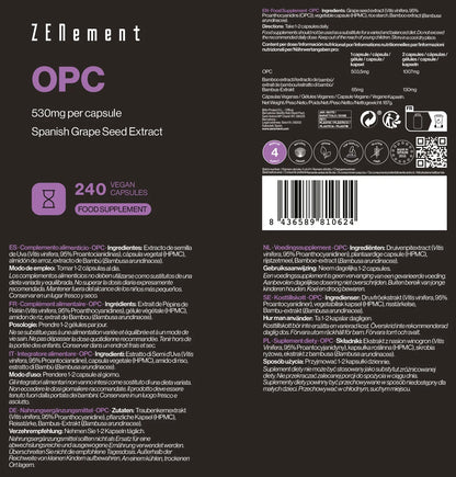 OPC 530 mg - 240 Cápsulas