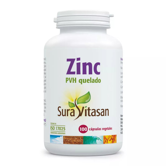 Zinc Pvh Quelado 25Mg. 100Cap
