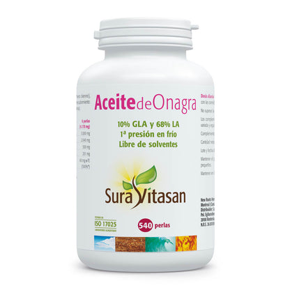 Aceite de Onagra 500 mg – 68% LA y 10% GLA (90 perlas)