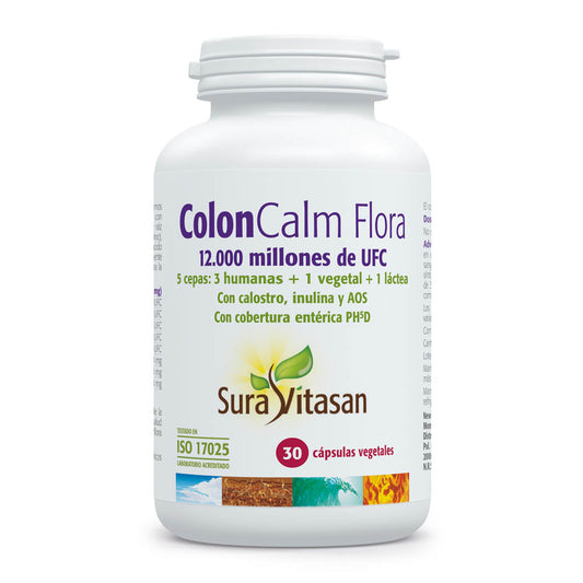 Colon Calm Flora – Probióticos y calostro (30 cápsulas)