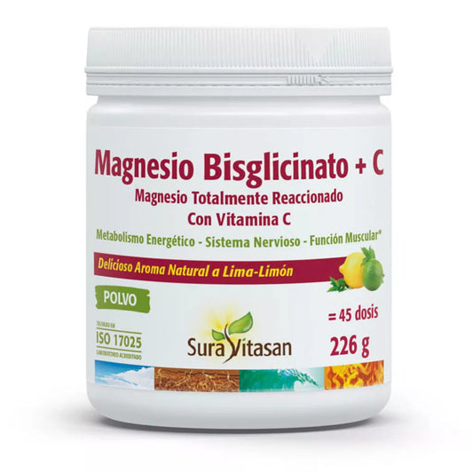 Magnesio Bisglicinato+ C 226Gr