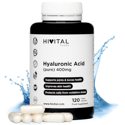 Ácido Hialurónico puro 400 mg - 120 cápsulas veganas