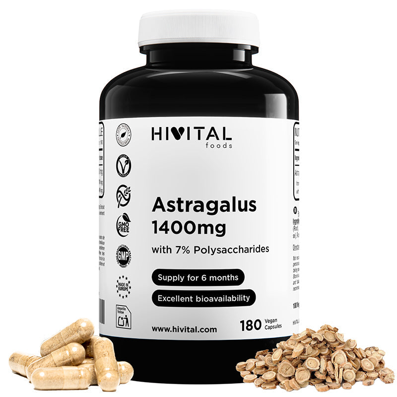 Astrágalo 1400 mg - 180 cápsulas veganas
