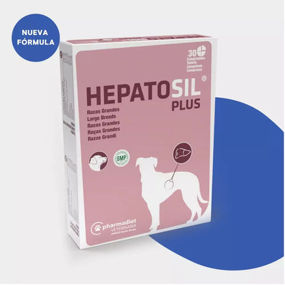 Caja de Hepatosil Plus para perros medianos y grandes, 30 comprimidos