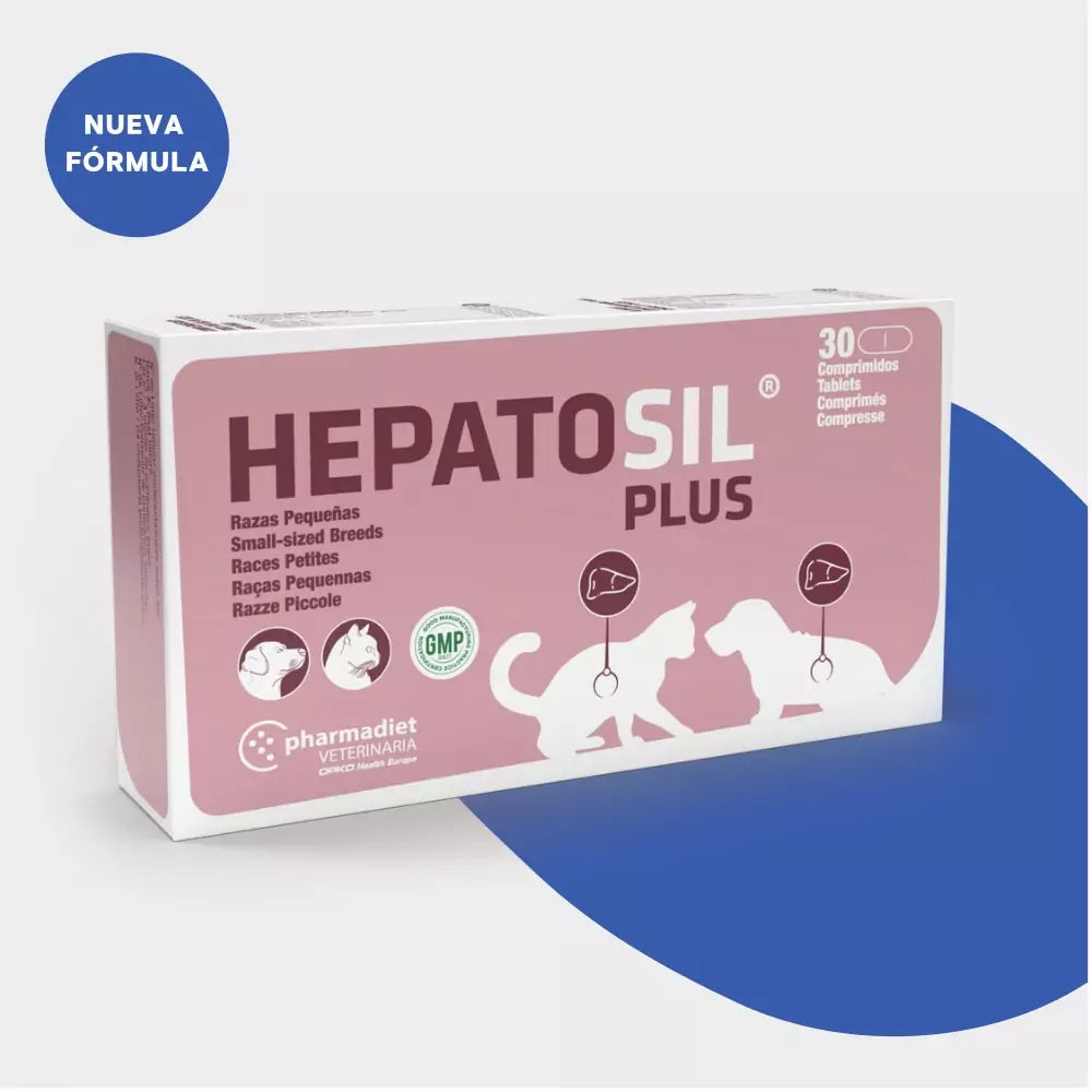 Caja de Hepatosil Plus para gatos y perros pequeños, 30 comprimidos