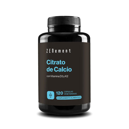 Citrato de Calcio con Vitamina D3 y K2 - 120 Cápsulas Vegetarianas