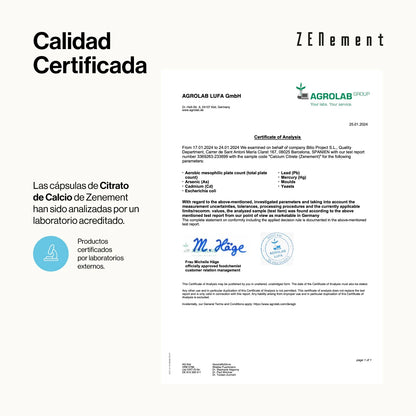 Citrato de Calcio con Vitamina D3 y K2 - 120 Cápsulas Vegetarianas