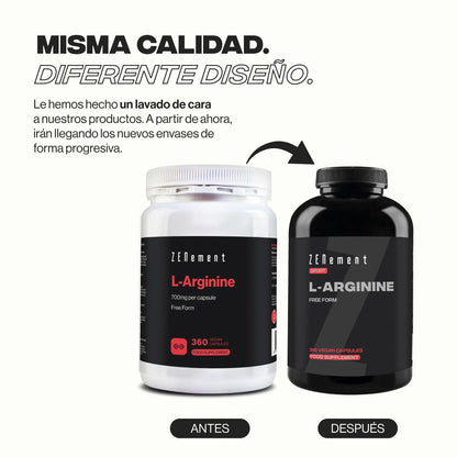 L-Arginina 700 mg por dosis - 360 Cápsulas