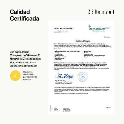 Complejo de Vitamina E Natural Espectro completo α, ß, γ, δ - 120 Softgels