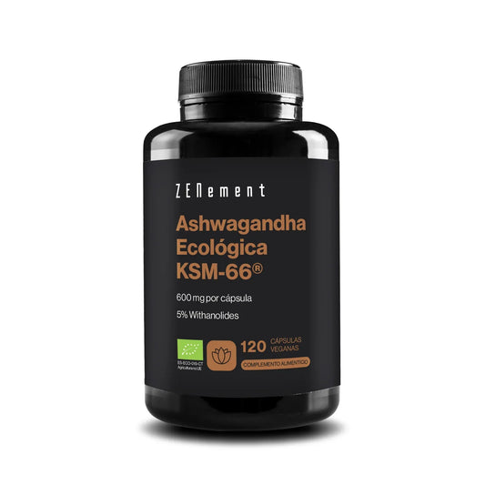 Ashwagandha Ecológica KSM-66 600 mg por cápsula - 120 Cápsulas