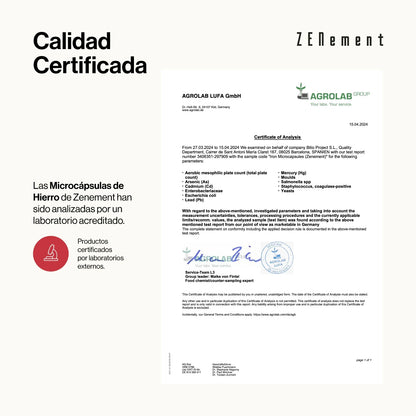 Bisglicinato de Hierro Liposomal con Vitamina C - 90 Cápsulas Veganas