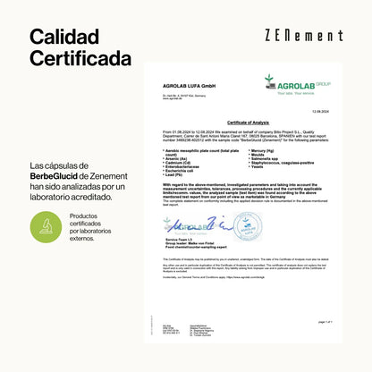 BerbeGlucid con Berberina, Morera, Canela, Cromo y Probiótico - 90 Cápsulas Veganas